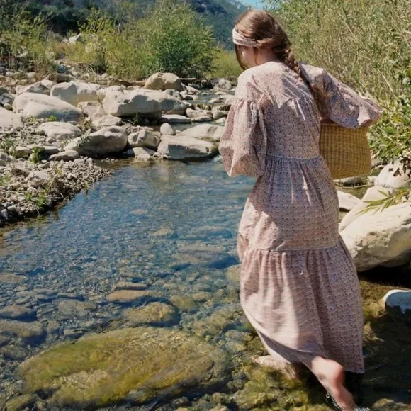 Christy Dawn Allie Maxi Floral Dress Tiered Flowing Boho - Picture 5 of 5